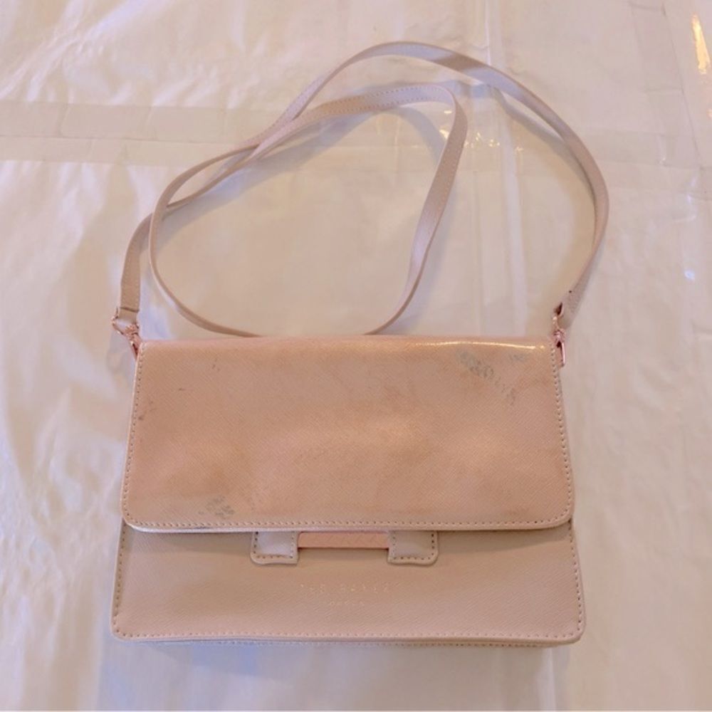 Ted Baker Crossbody Pink Patent Leather (has color transfer on front see pics)